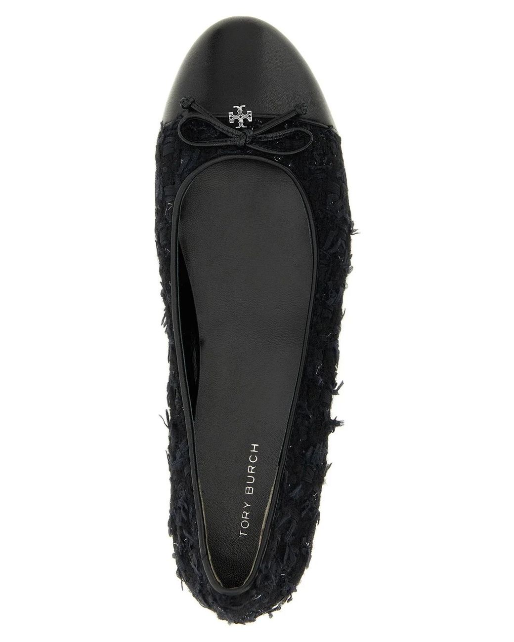 Tory Burch Black 'Cap-Toe' Ballet Flats