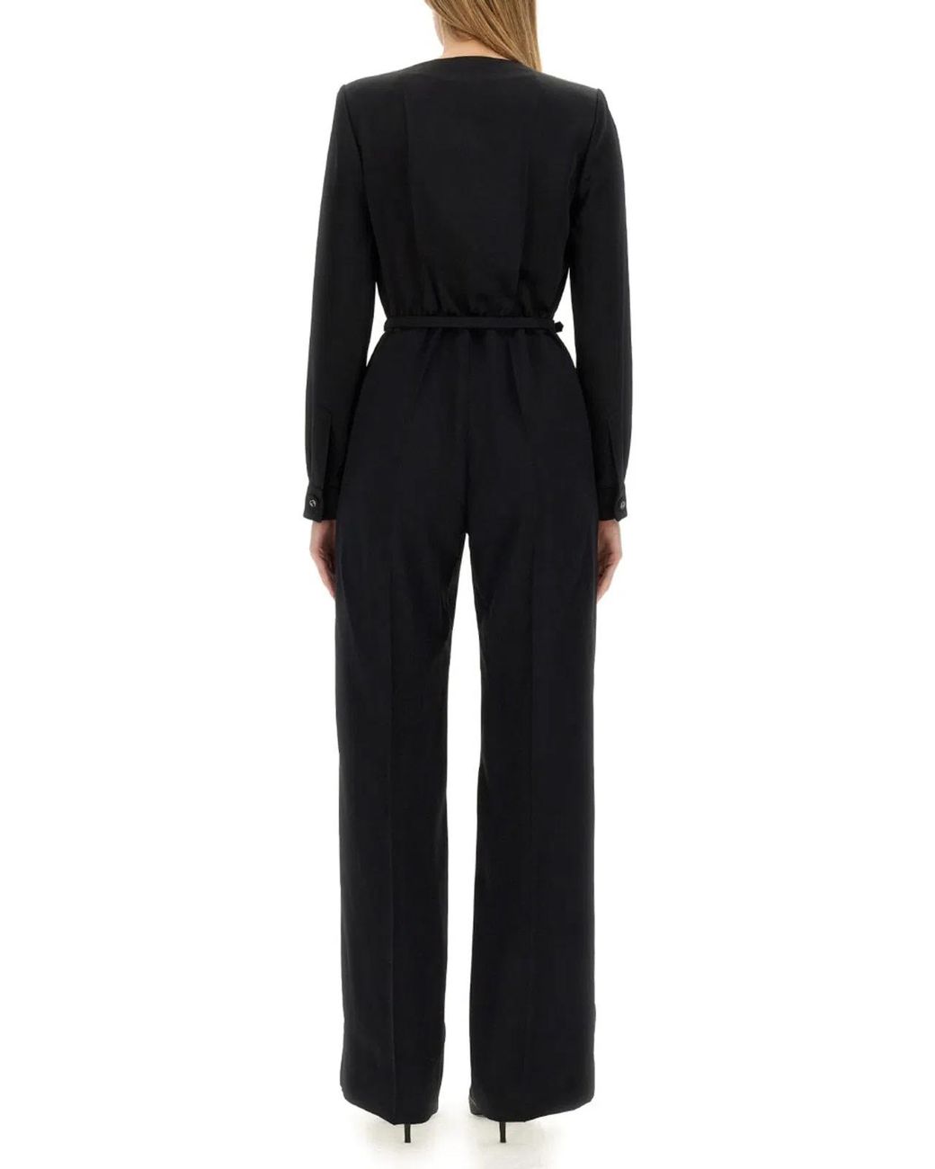 Gucci Black Viscose Jumpsuit With Belt