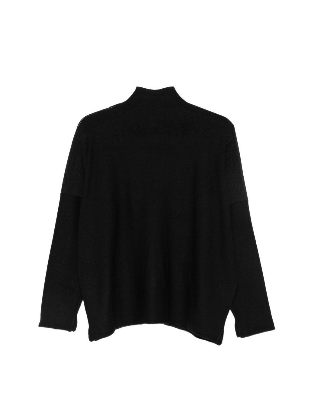 Daniela Gregis Black Wool Turtle-Neck Sweater