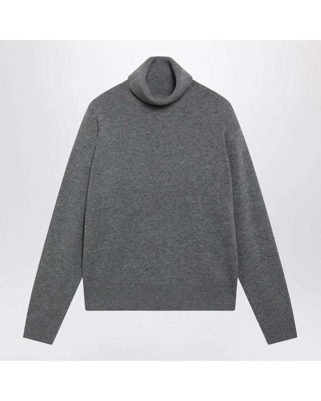 Frankie Shop Gray Gala Dark Padded Turtleneck Sweater