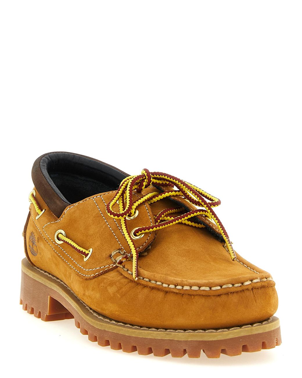 Timberland Brown 3-Eye Lug' Boat Shoe for men