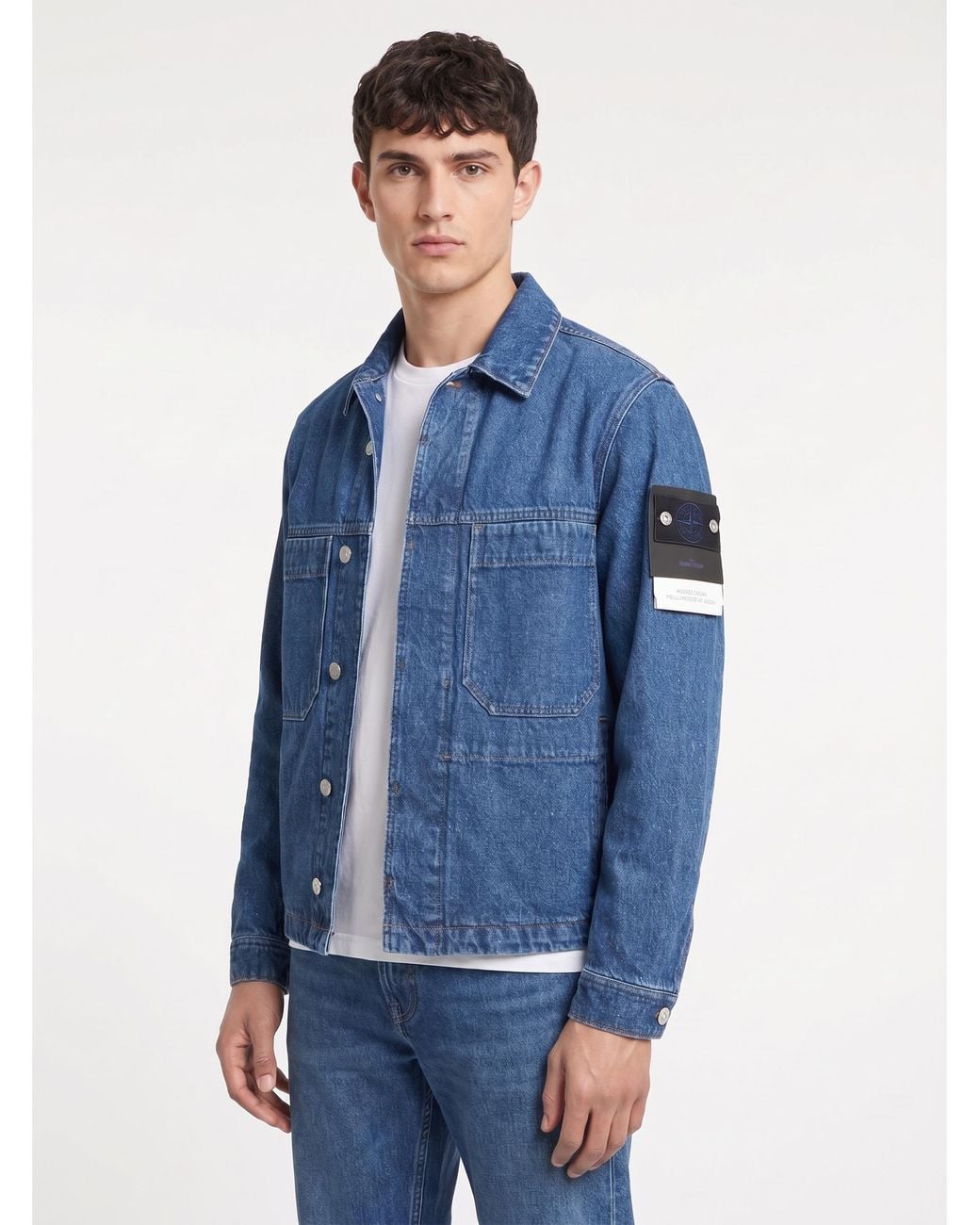 Stone Island Blue 4100006 Denim Jacket for men