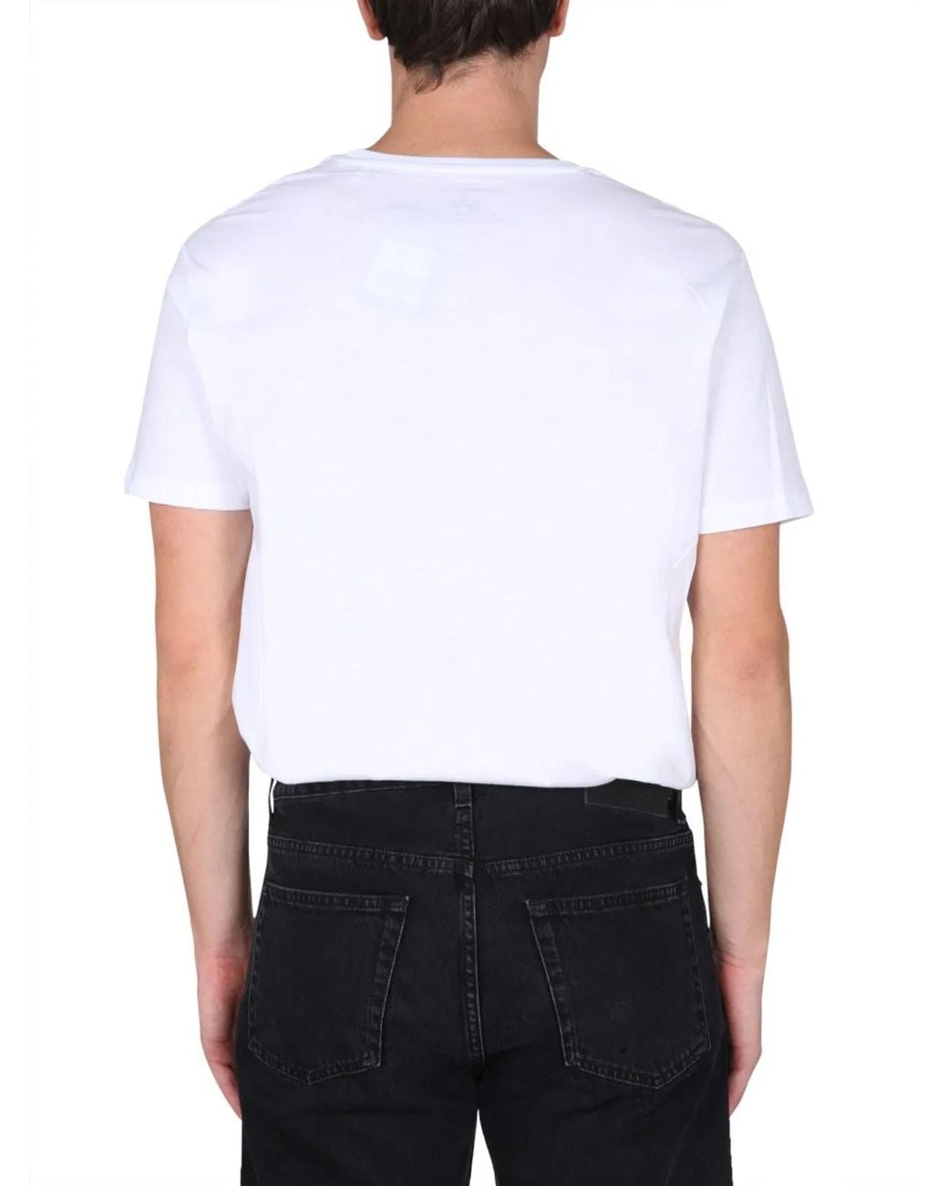 Alpha Industries White T-Shirt With Embroidered Logo for men