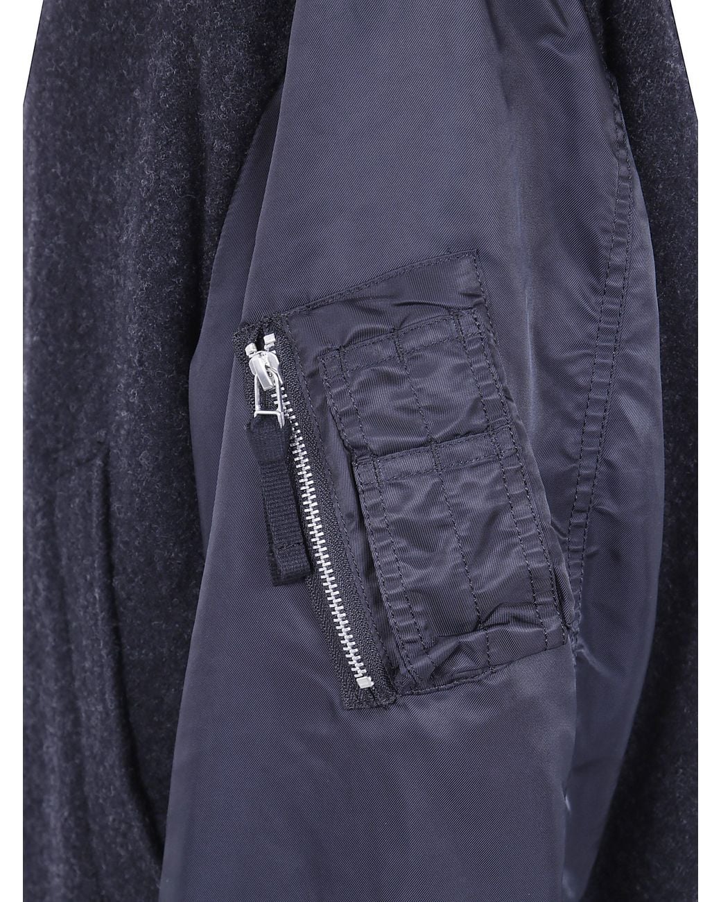 Comme des Garçons Blue Comme Des Garçons Homme Plus Bomber Wool Sleeves Coat for men