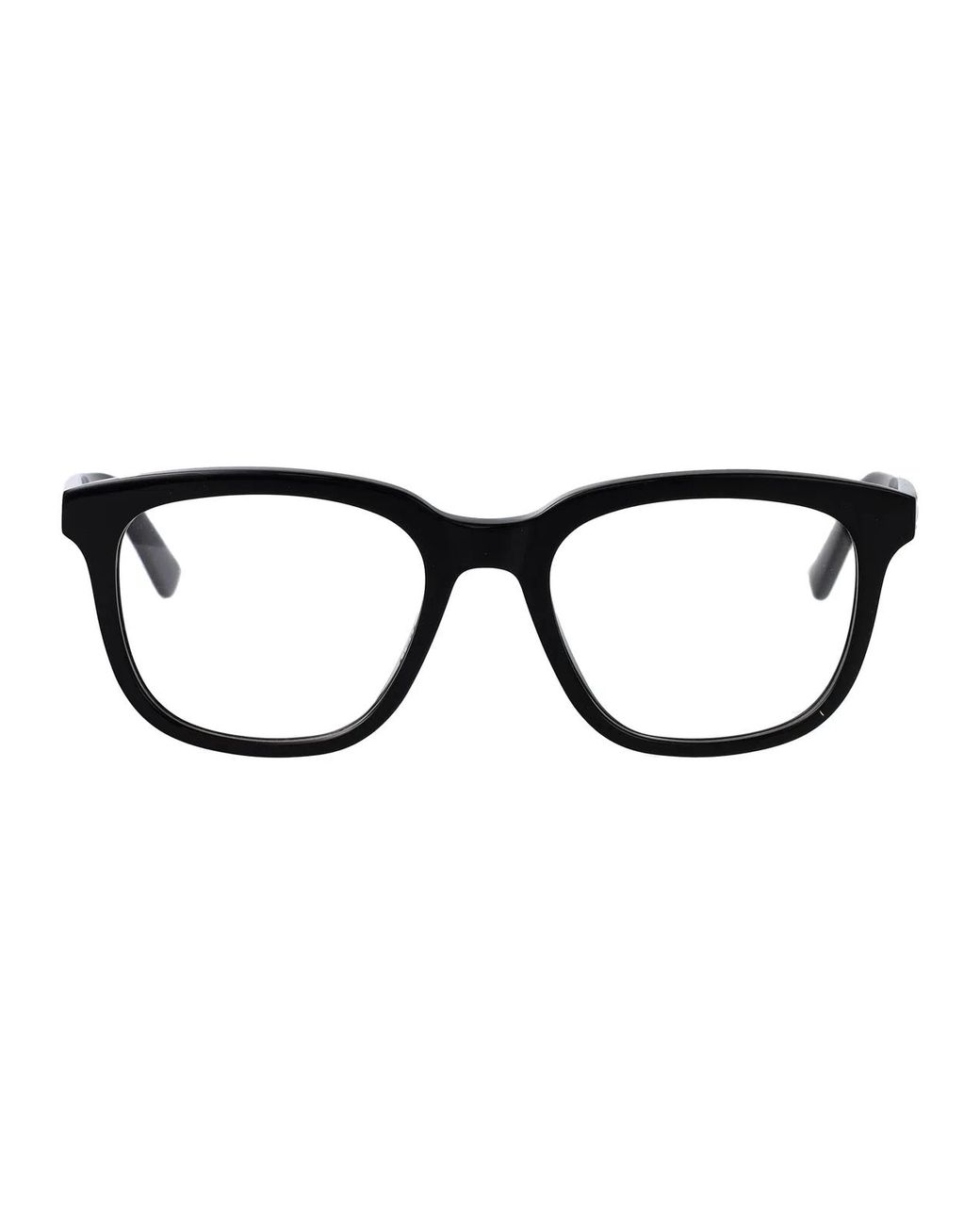McQueen Black Transparent Recycled Acetate Glasses
