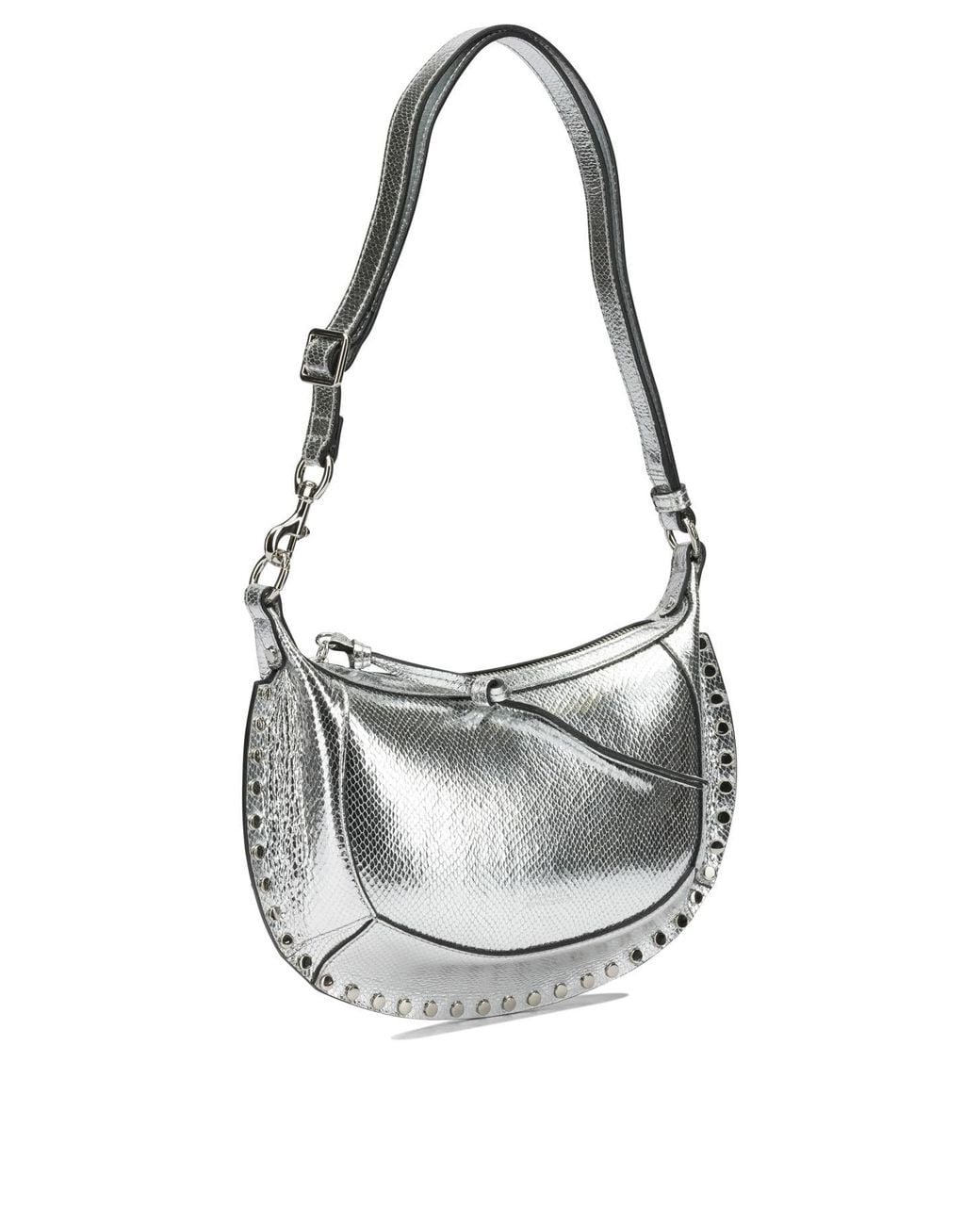 Isabel Marant Gray "Oskan Moon" Small Shoulder Bag