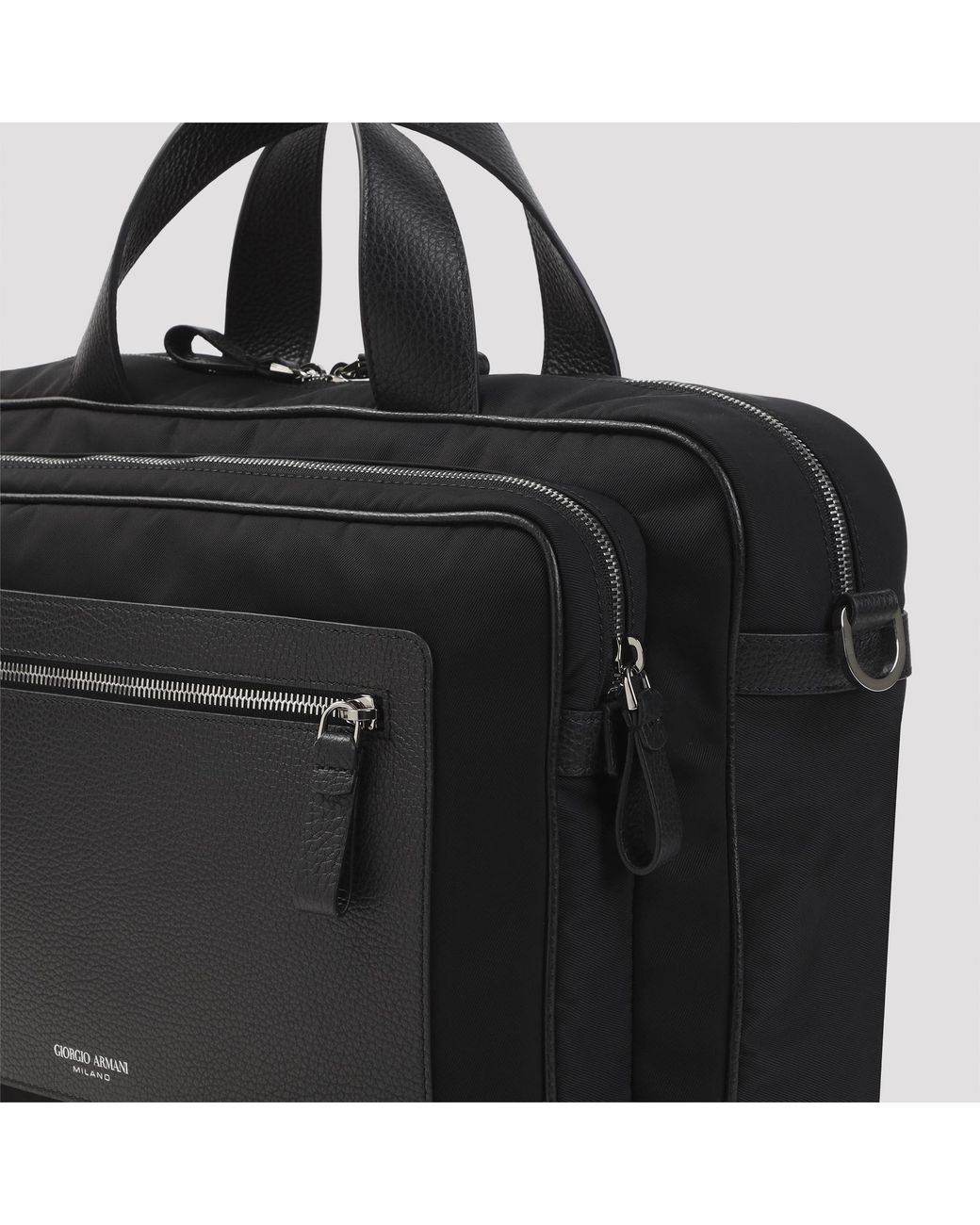 Giorgio Armani Black Briefcase Bag for men