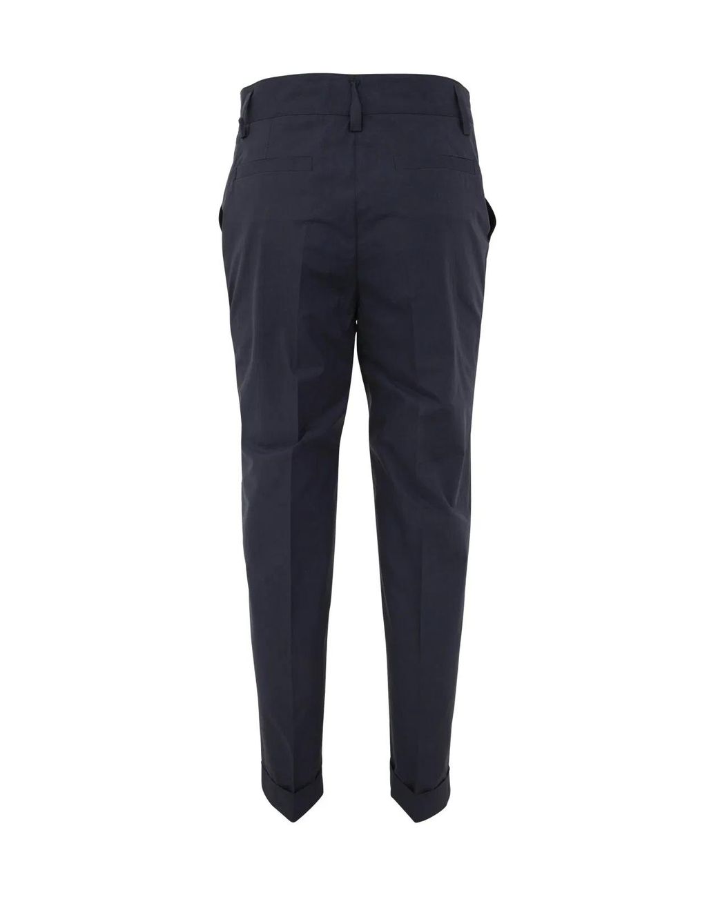 P.A.R.O.S.H. Blue Plain Cotton Trousers