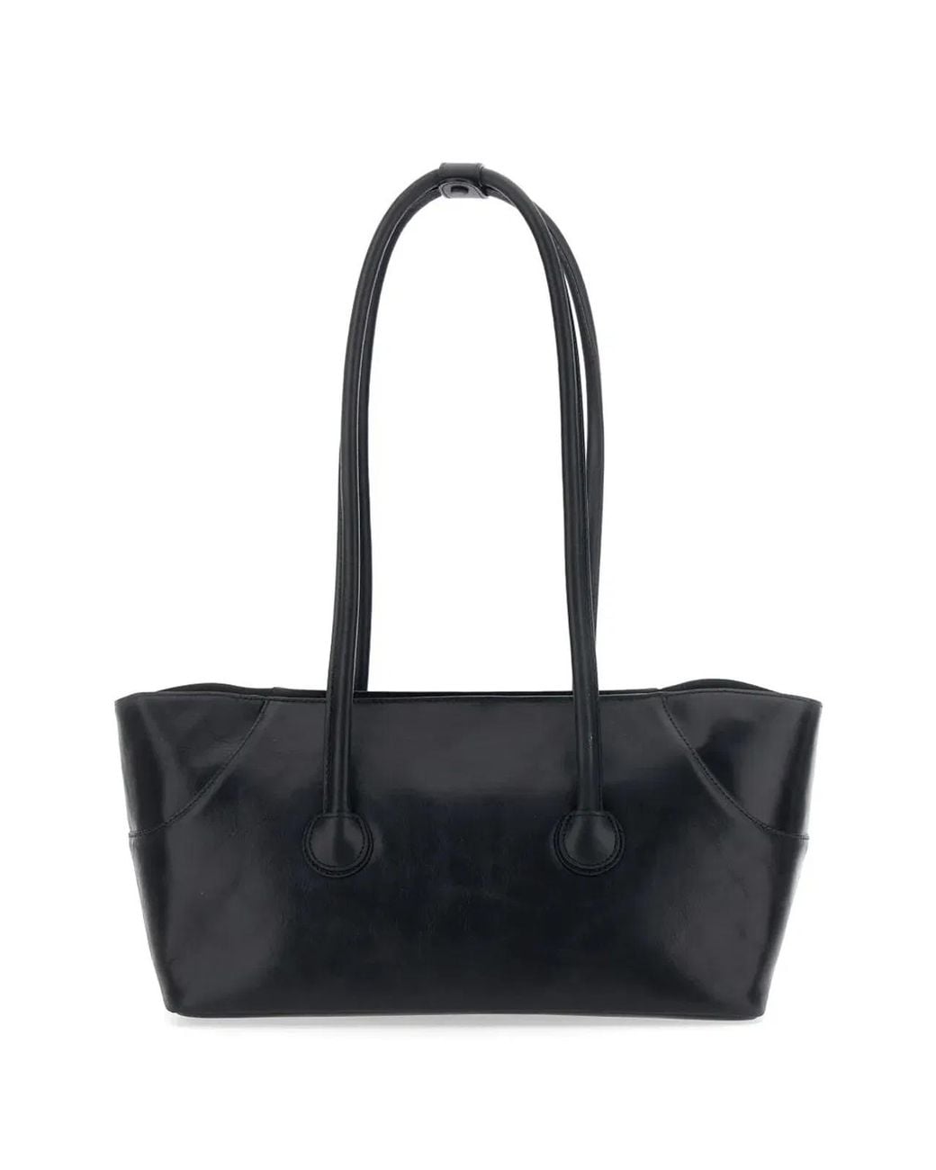 MARGE SHERWOOD Black "Boat Shopper Large" Leather Bag