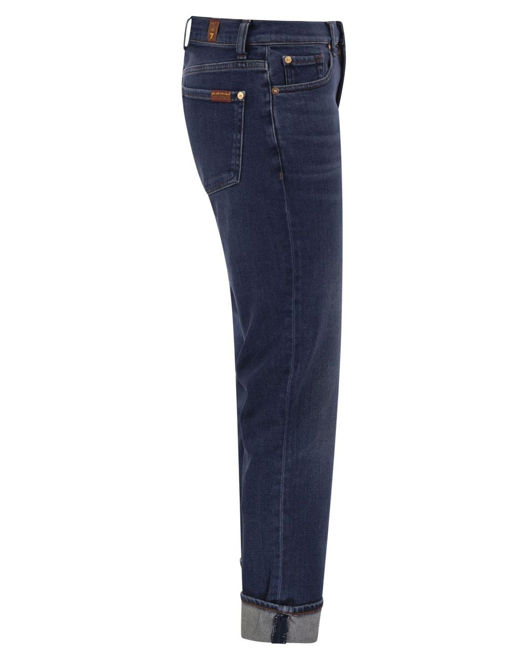 7 For All Mankind Blue Relaxed Skinny