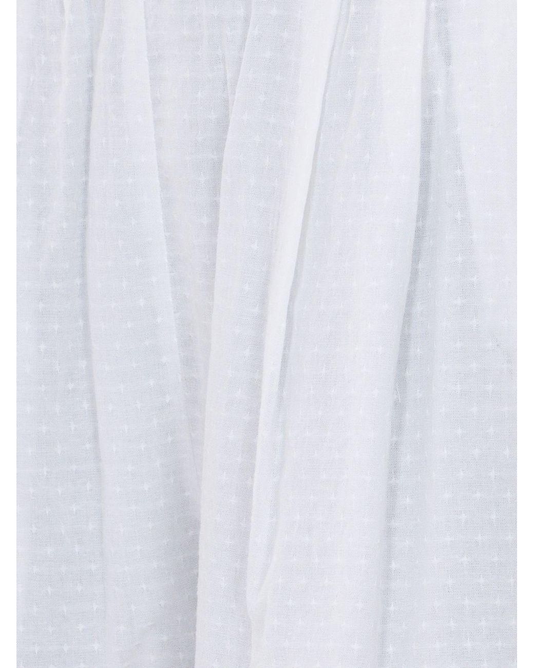 ELEH White Cotton Embroidered Shorts