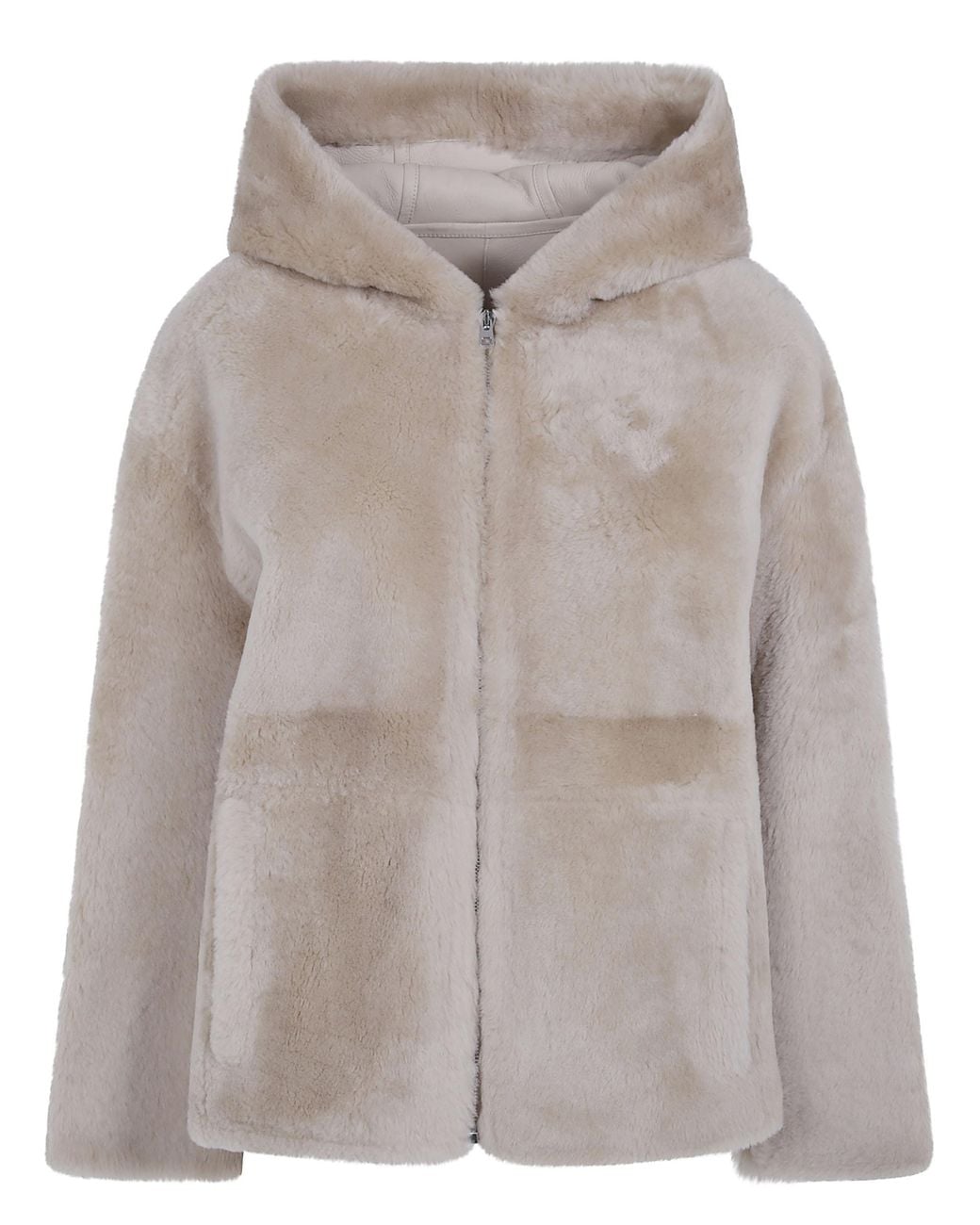 Yves Salomon Gray 66 Cm Jacket