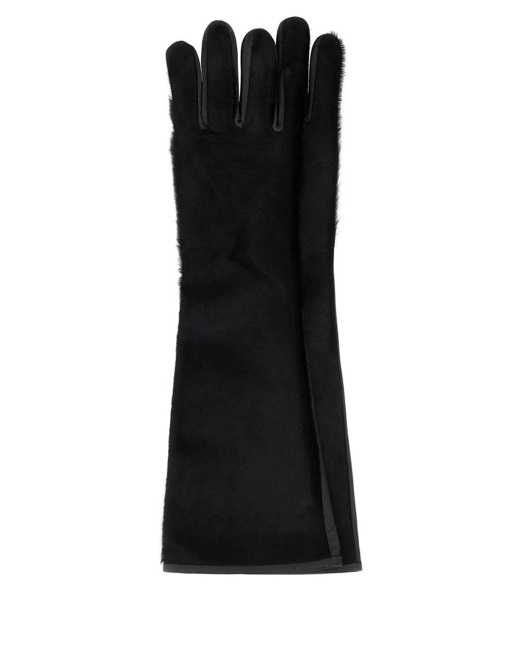 Loulou de Saison Black Edna Calfskin Gloves