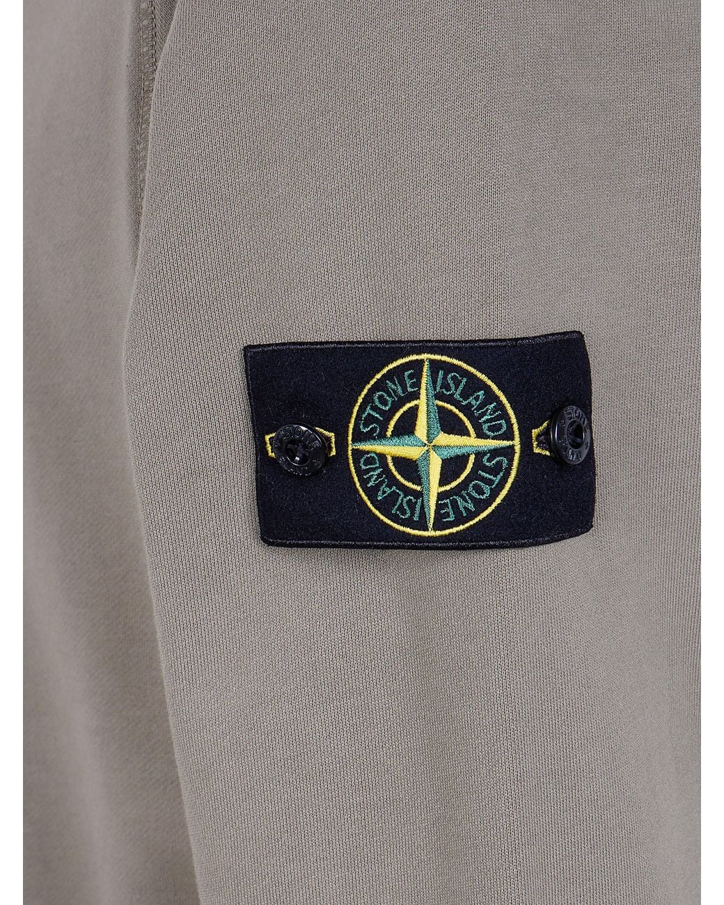 Stone Island Gray Long-Sleeved Badge-Detail Sweatshirt for men