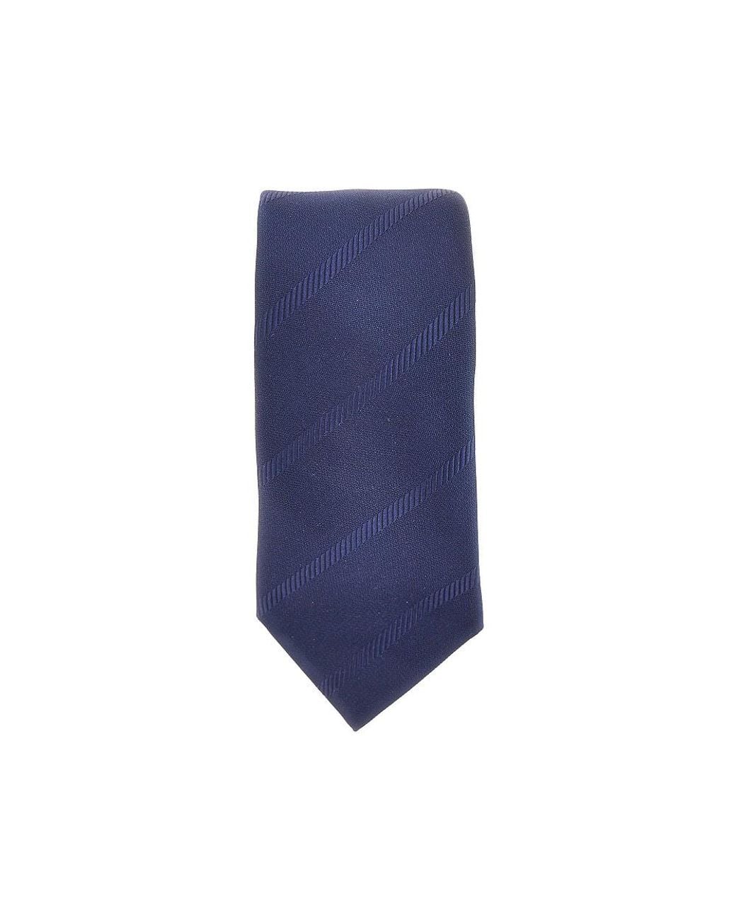 Brunello Cucinelli Blue Jacquard Silk Necktie for men