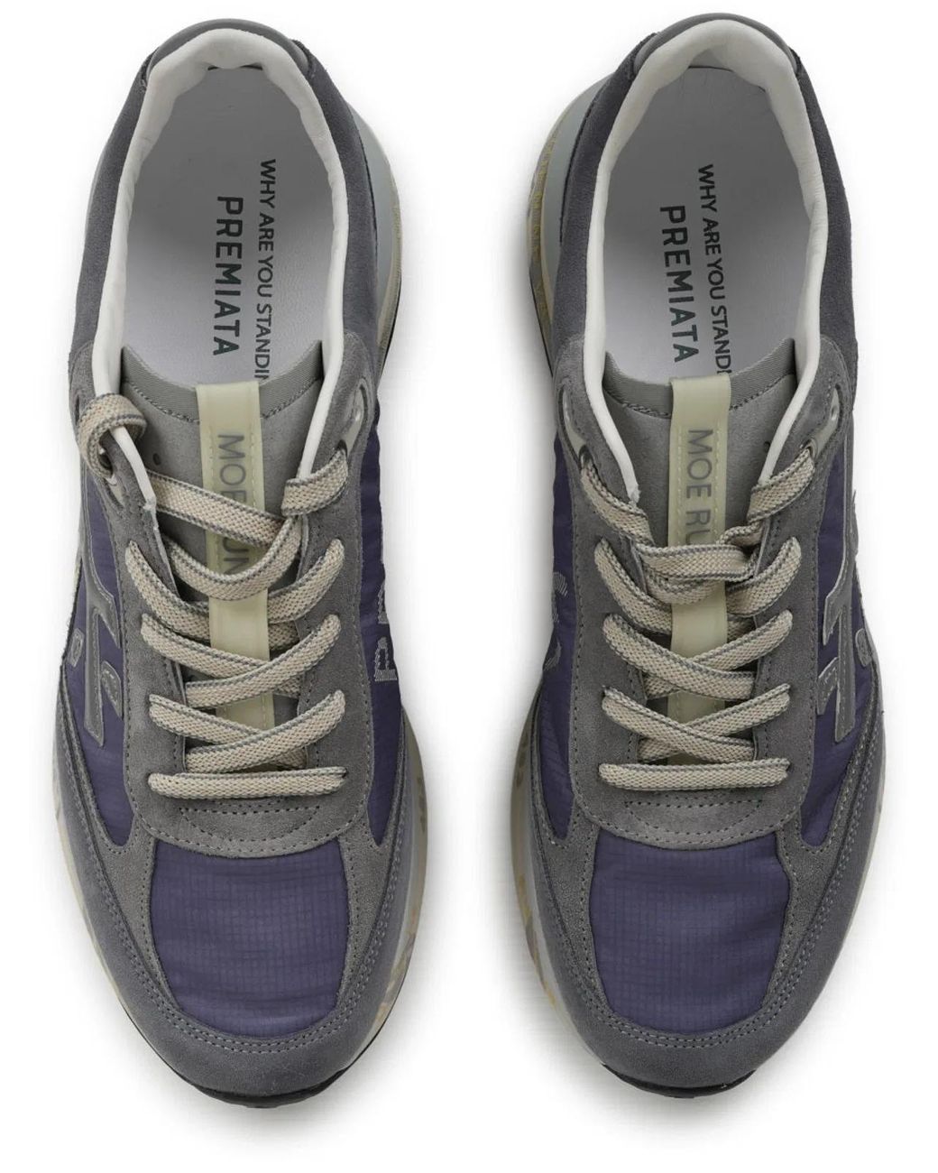 Premiata Gray Calf Leather Sneaker for men