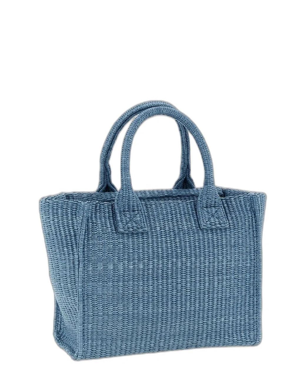 Pinko Blue Polyester Polypropylene Handbag
