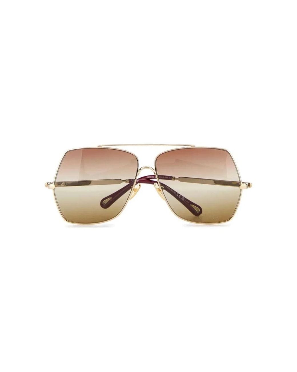 Chloé Metallic Platinum Metal Sunglasses