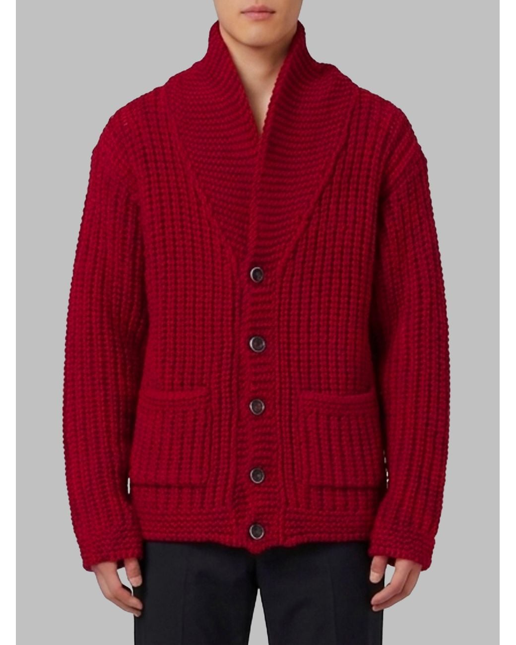 Barena Red Cardigan Cavana Cota for men
