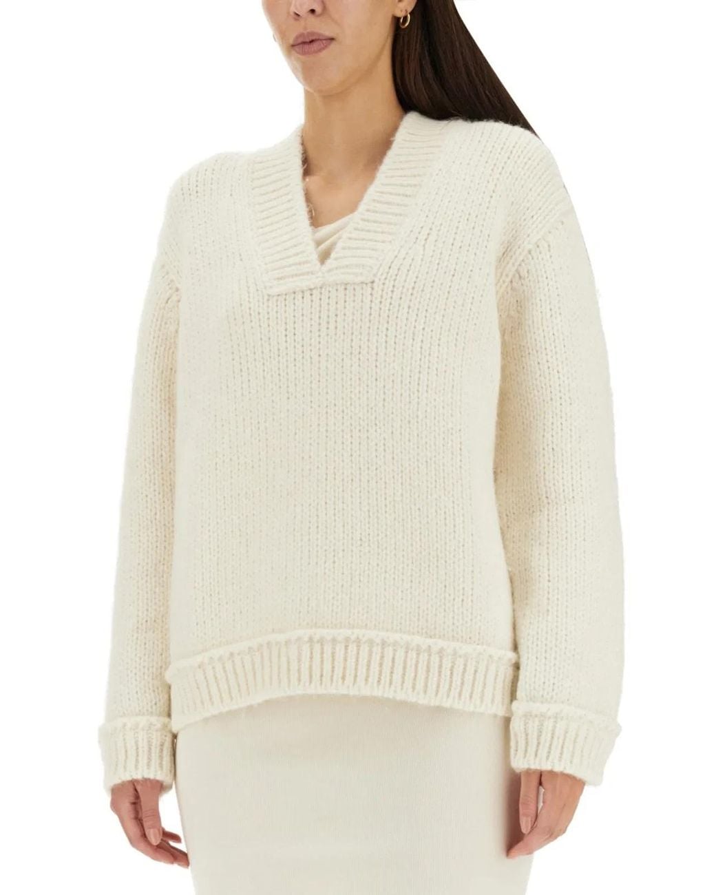 Tom Ford White D Wool Sweater