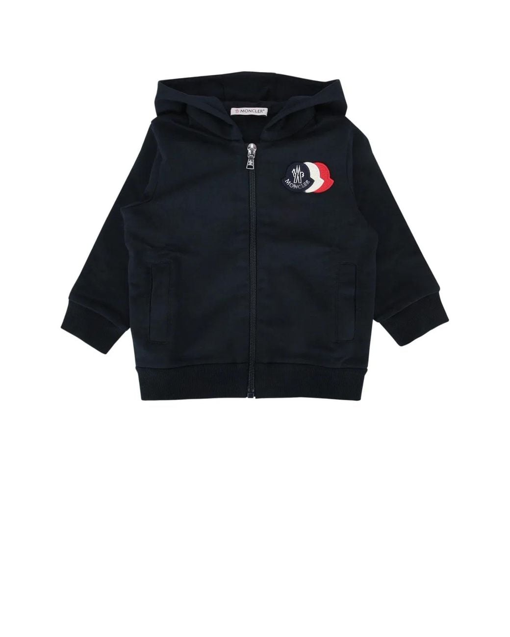 Moncler Blue Jr Zip Up Hoodie