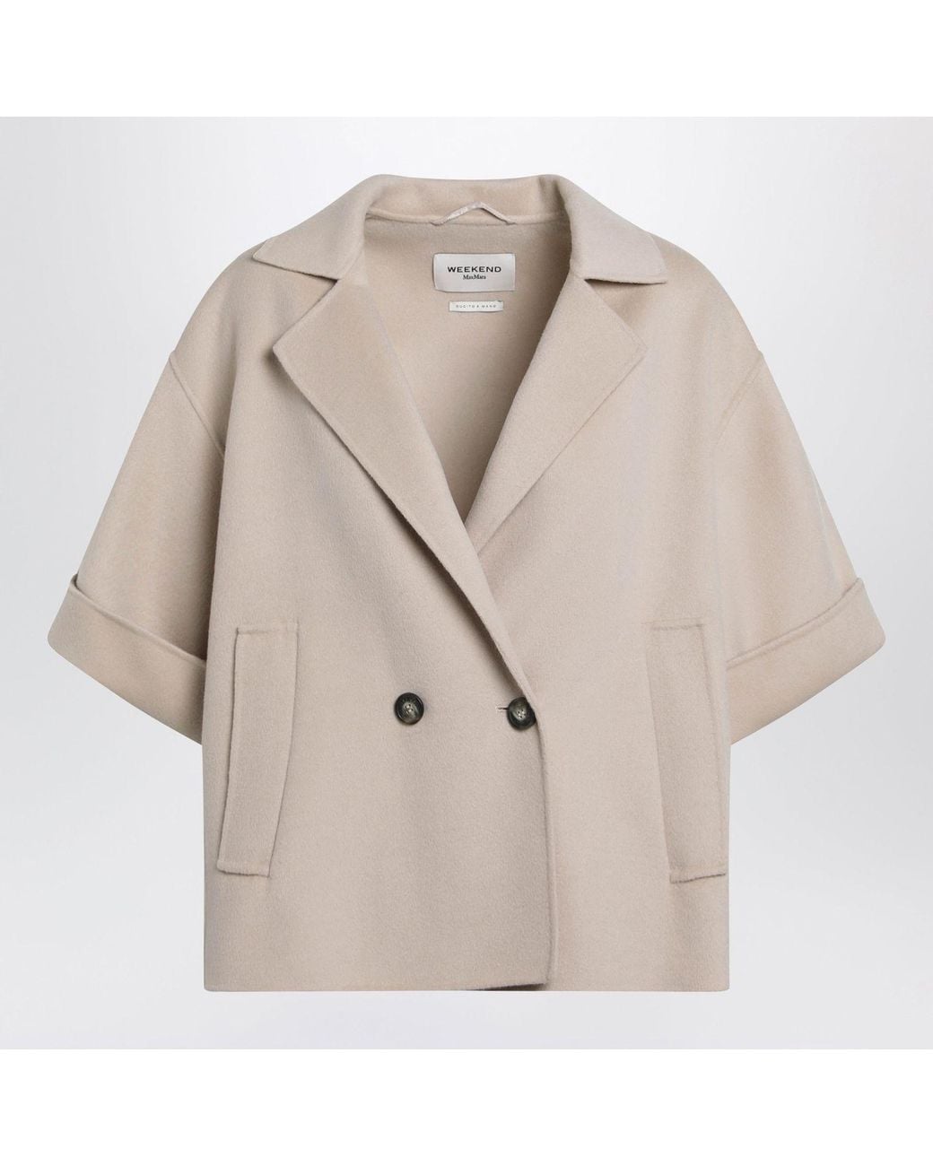 Weekend by Maxmara Natural Short Wool Drap Coat