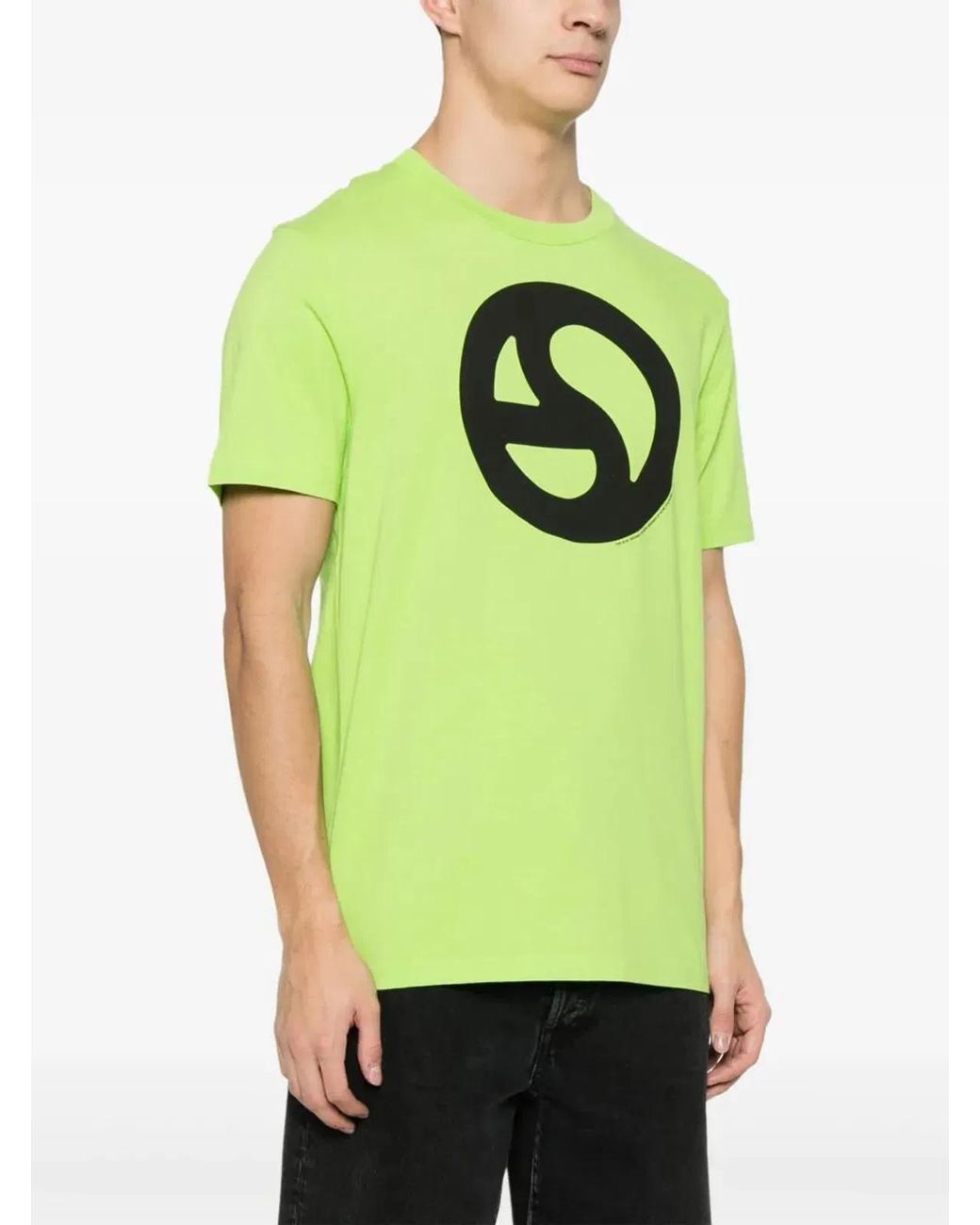 Acne Green Tshirt With Print