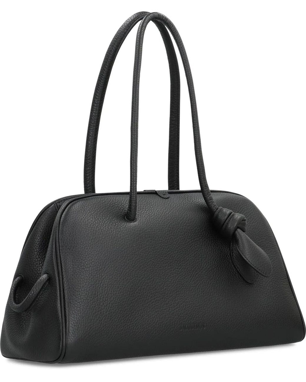 Jacquemus Black Bowling Bag Leather Tourism