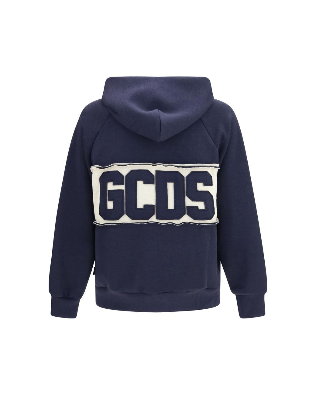 Gcds Blue Hooded Sweatshirt With Back Logo for men