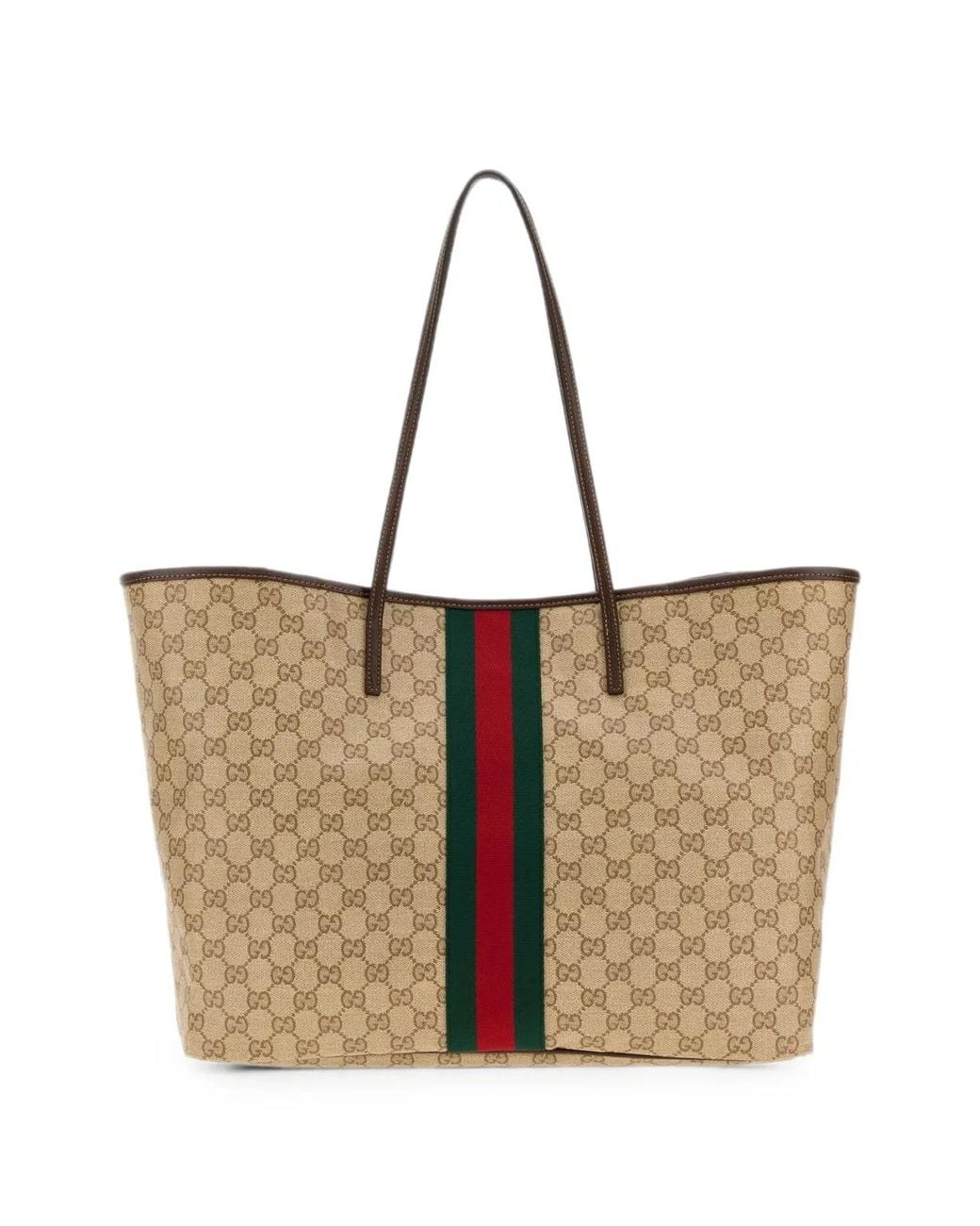 Gucci Natural Gg Canvas Large Tribeca Shopping Bag