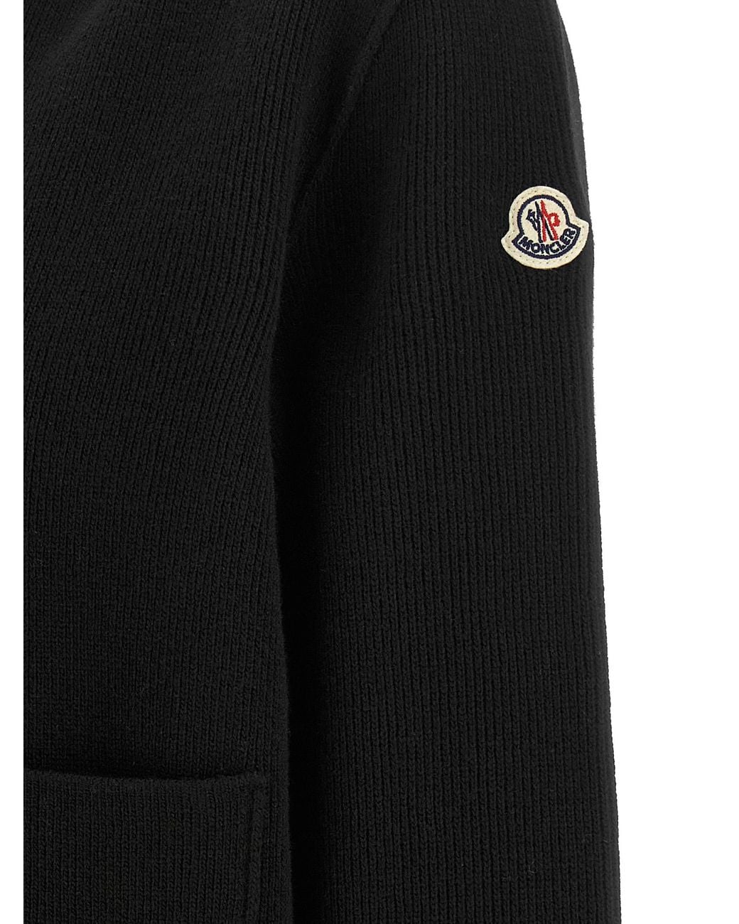 Moncler Black Padded Back Cardigan