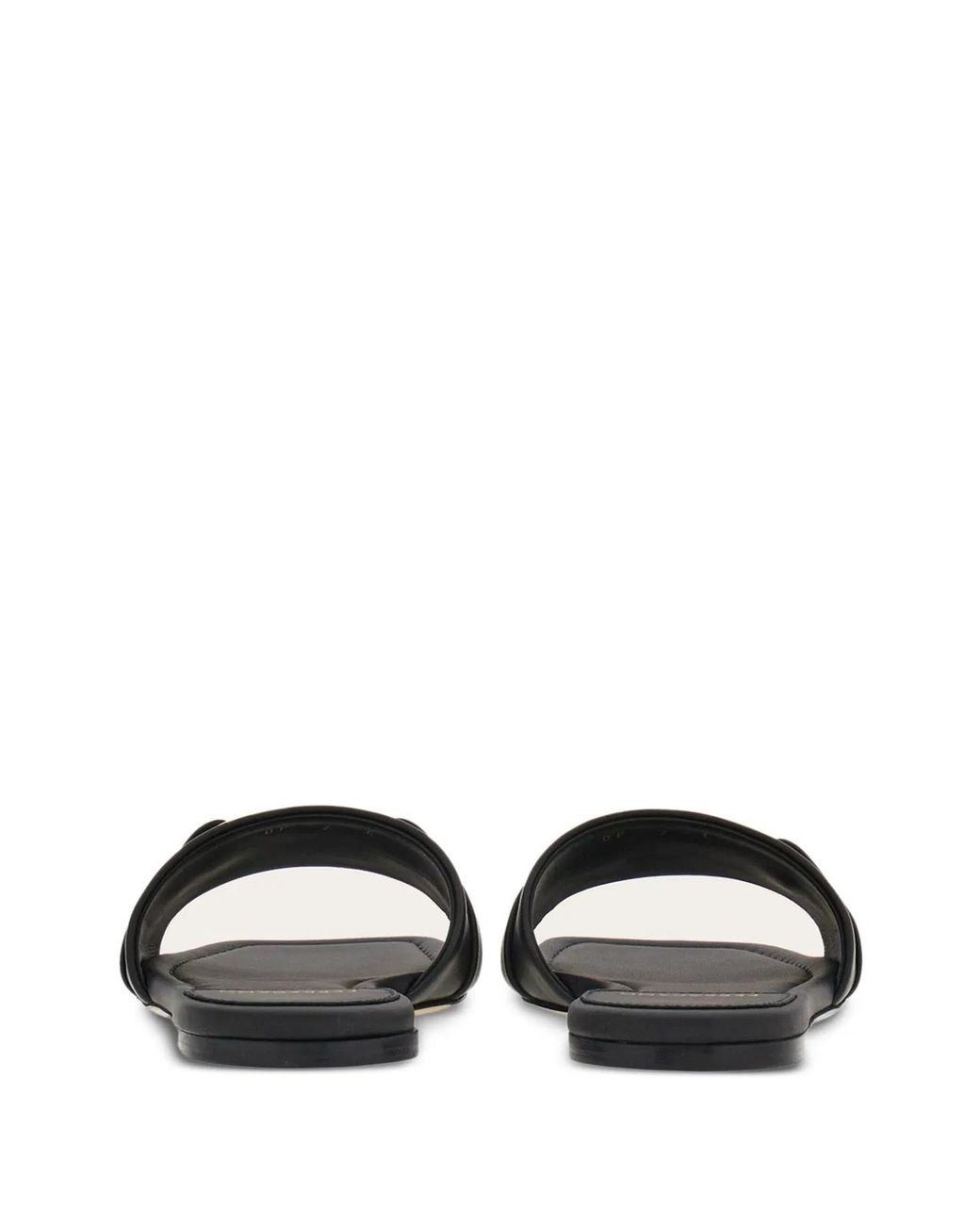 Ferragamo White Leather Slide Gancini