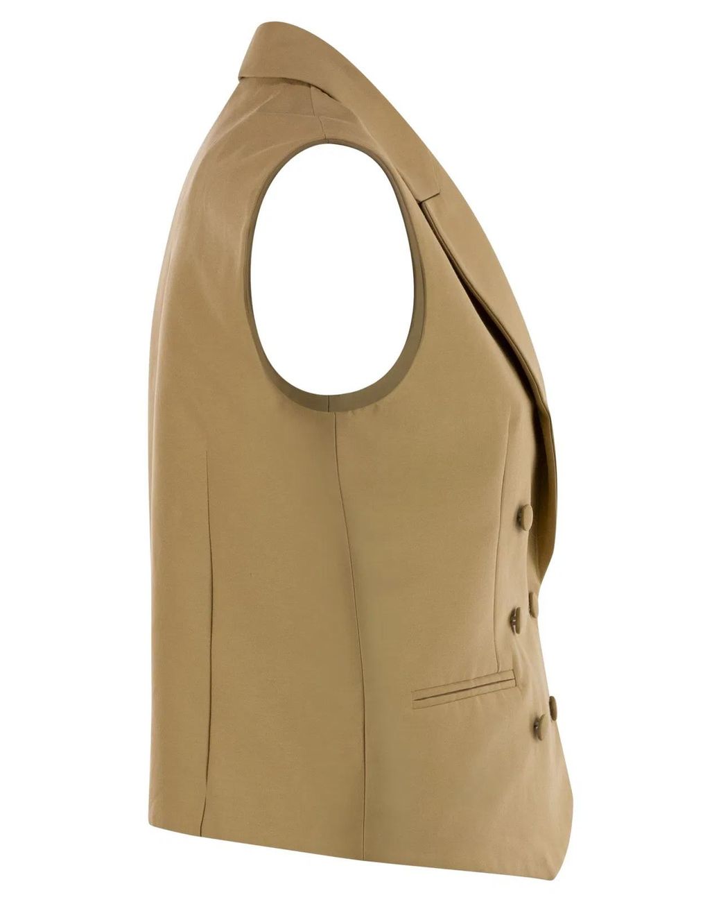 MVP WARDROBE Natural Double-Breasted Cotton And Silk Waistcoat