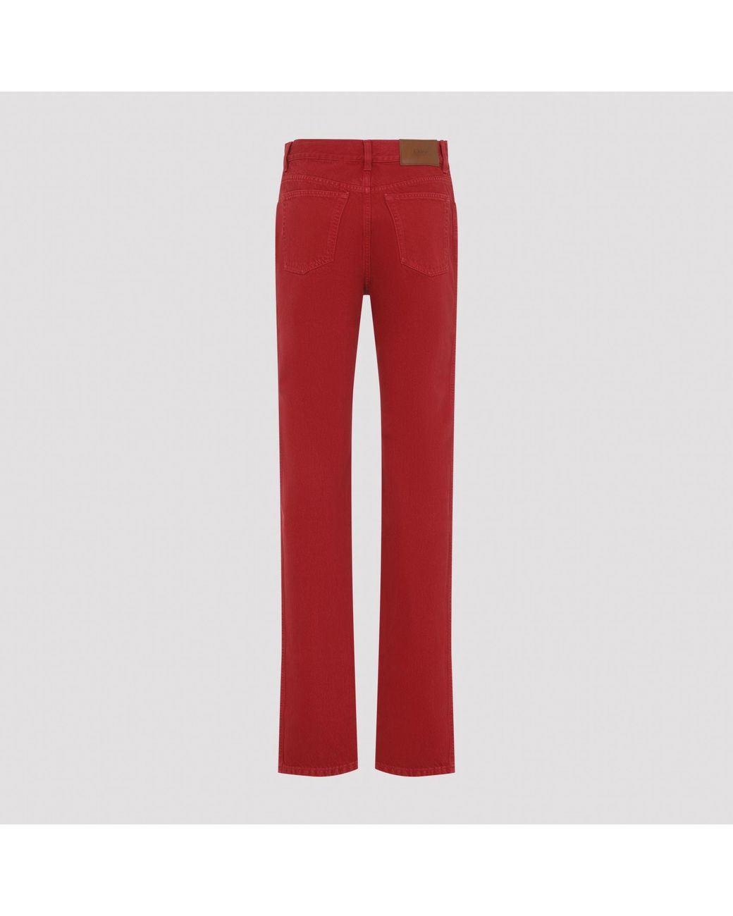 Chloé Red Cotton Denim Pants