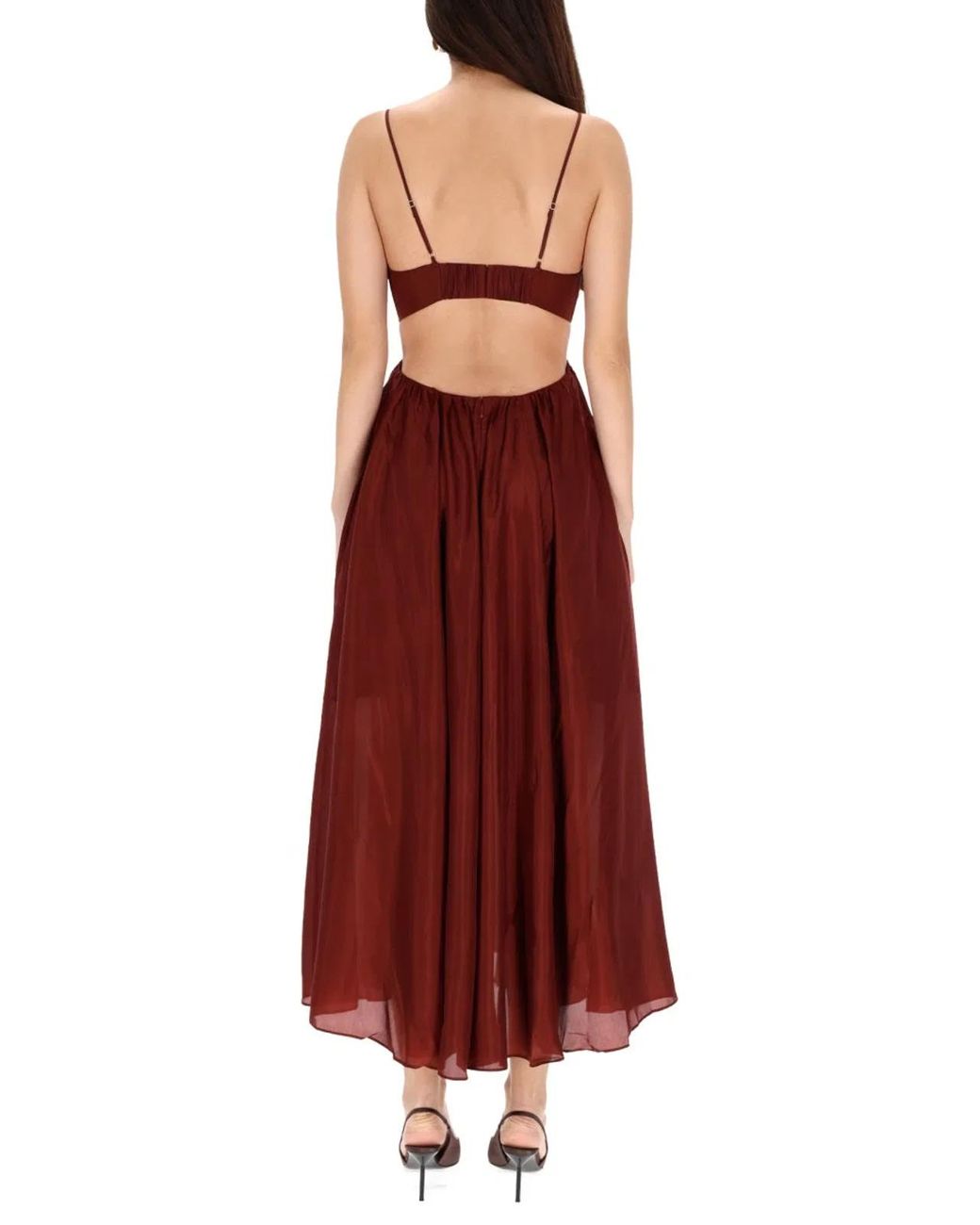 Zimmermann Red Long Dress Wanderlust Silk