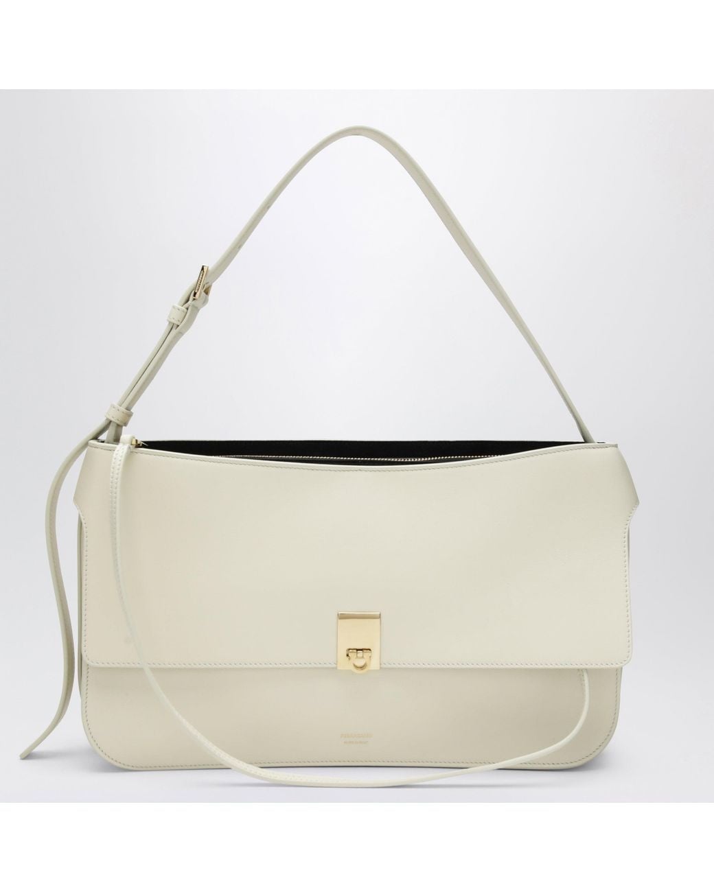 Ferragamo White Cara Bag Size S