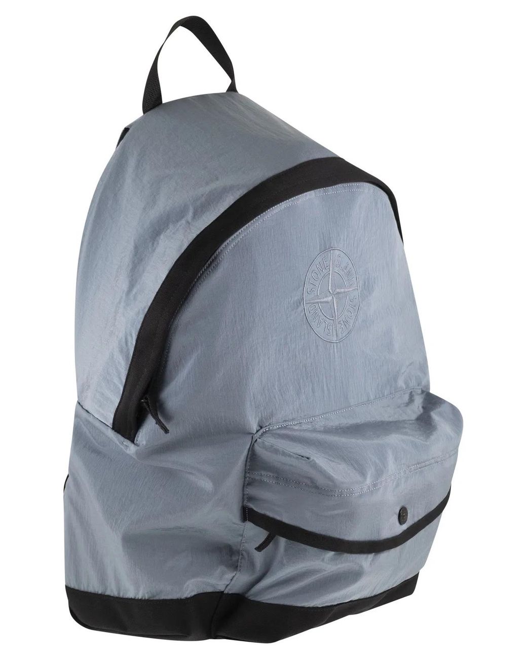 Stone Island Gray Backpack With Pockets And Padded Shoulder Straps