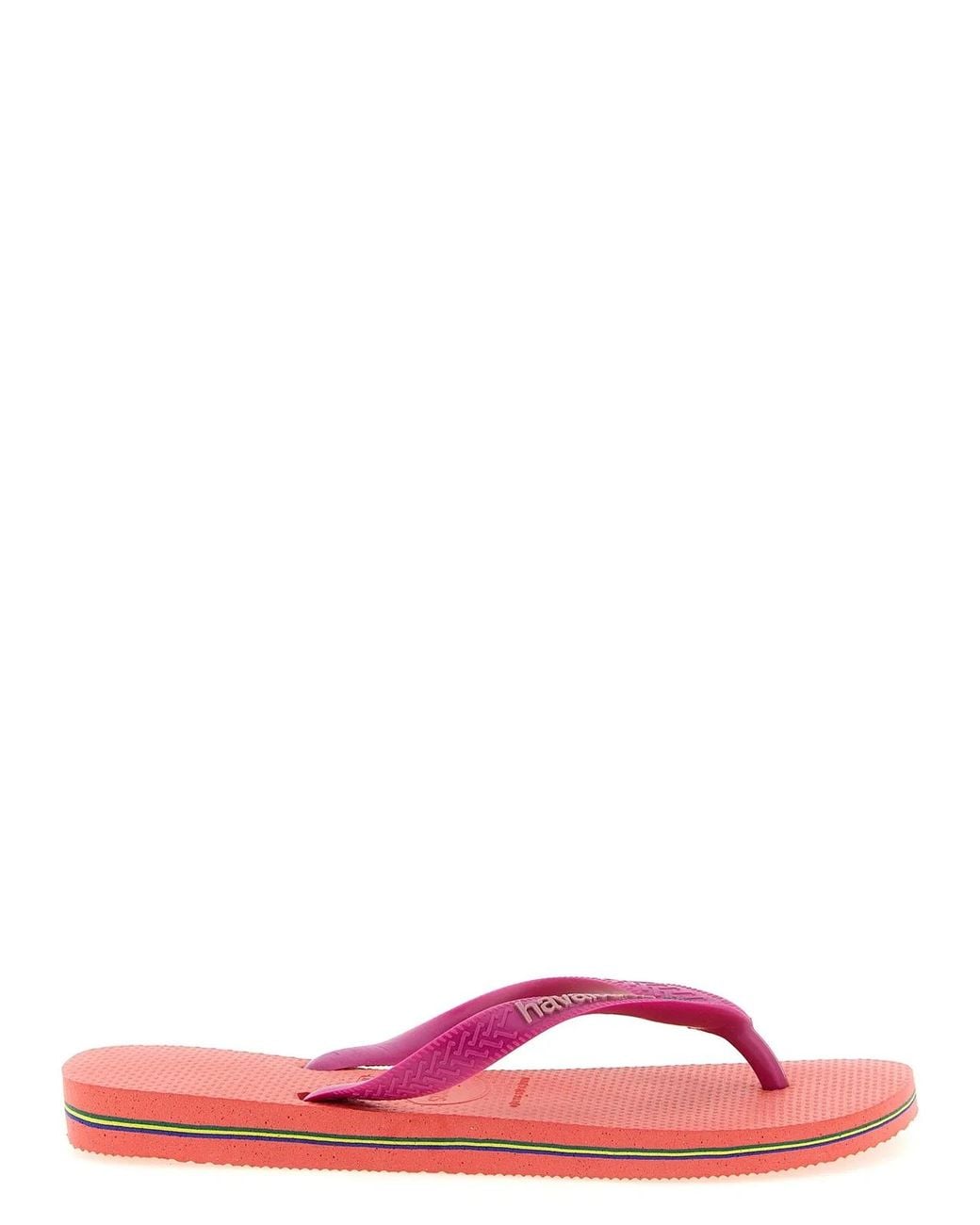 Havaianas Pink 'Brasil Logo' Sandals