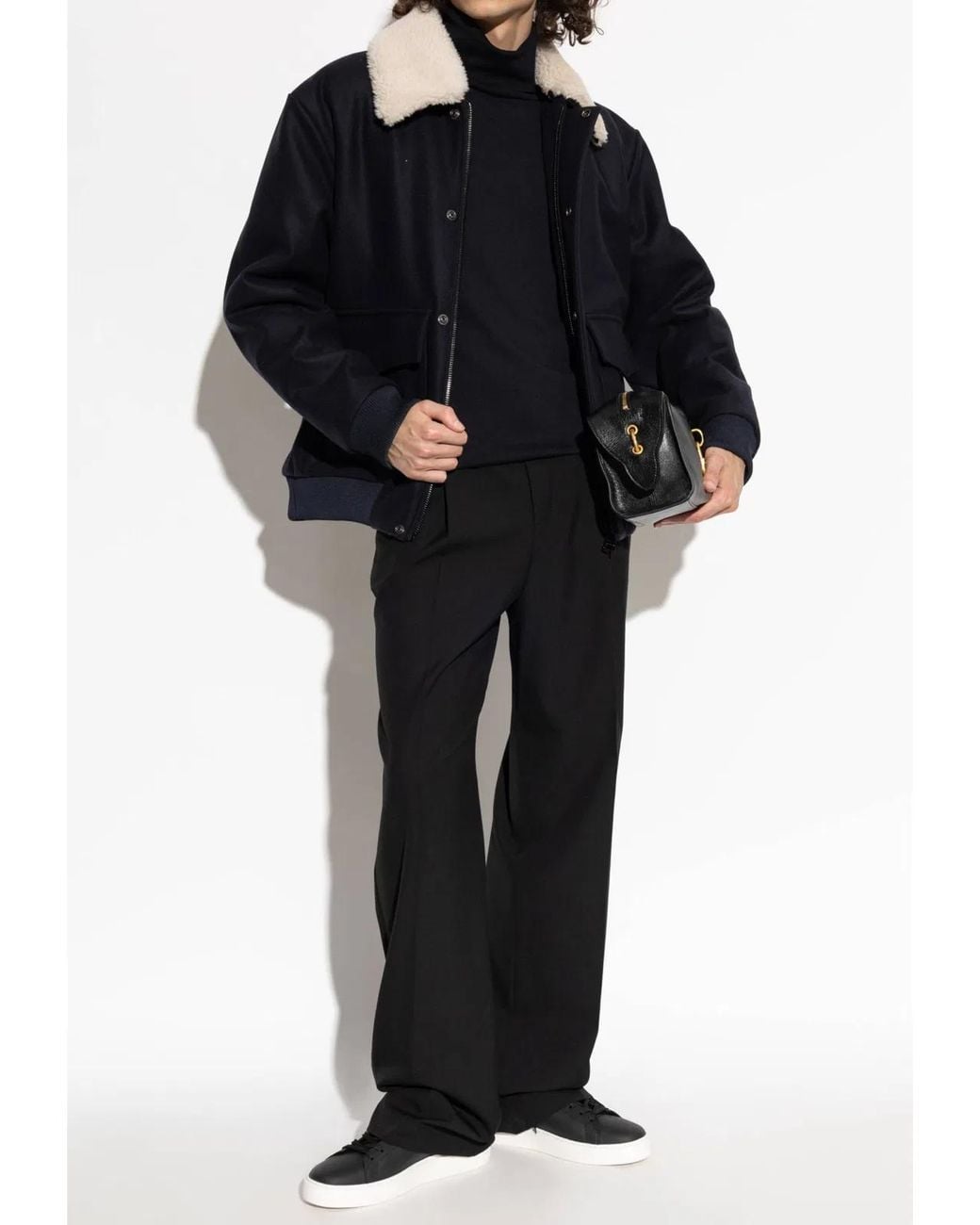 Balmain Blue Bomber Jacket for men