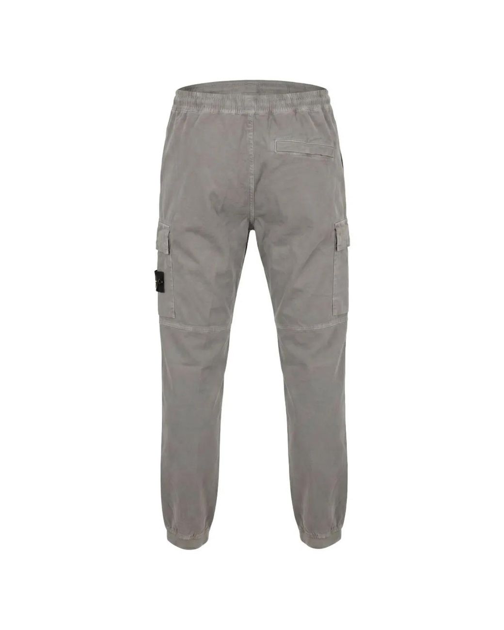 Stone Island Gray Cotton Cargo Trousers for men