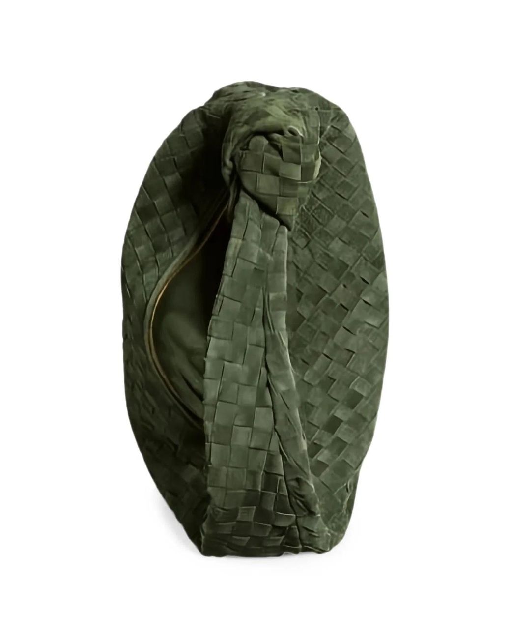 Bottega Veneta Green Intrecciato Weave Suede