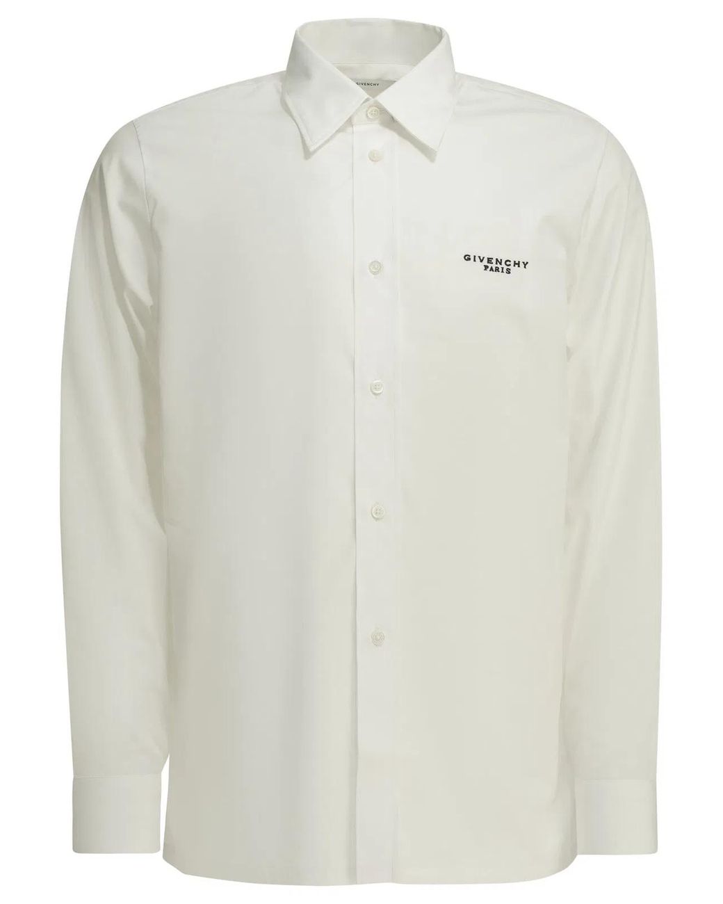 Givenchy White Camicia Casual Con Logo for men