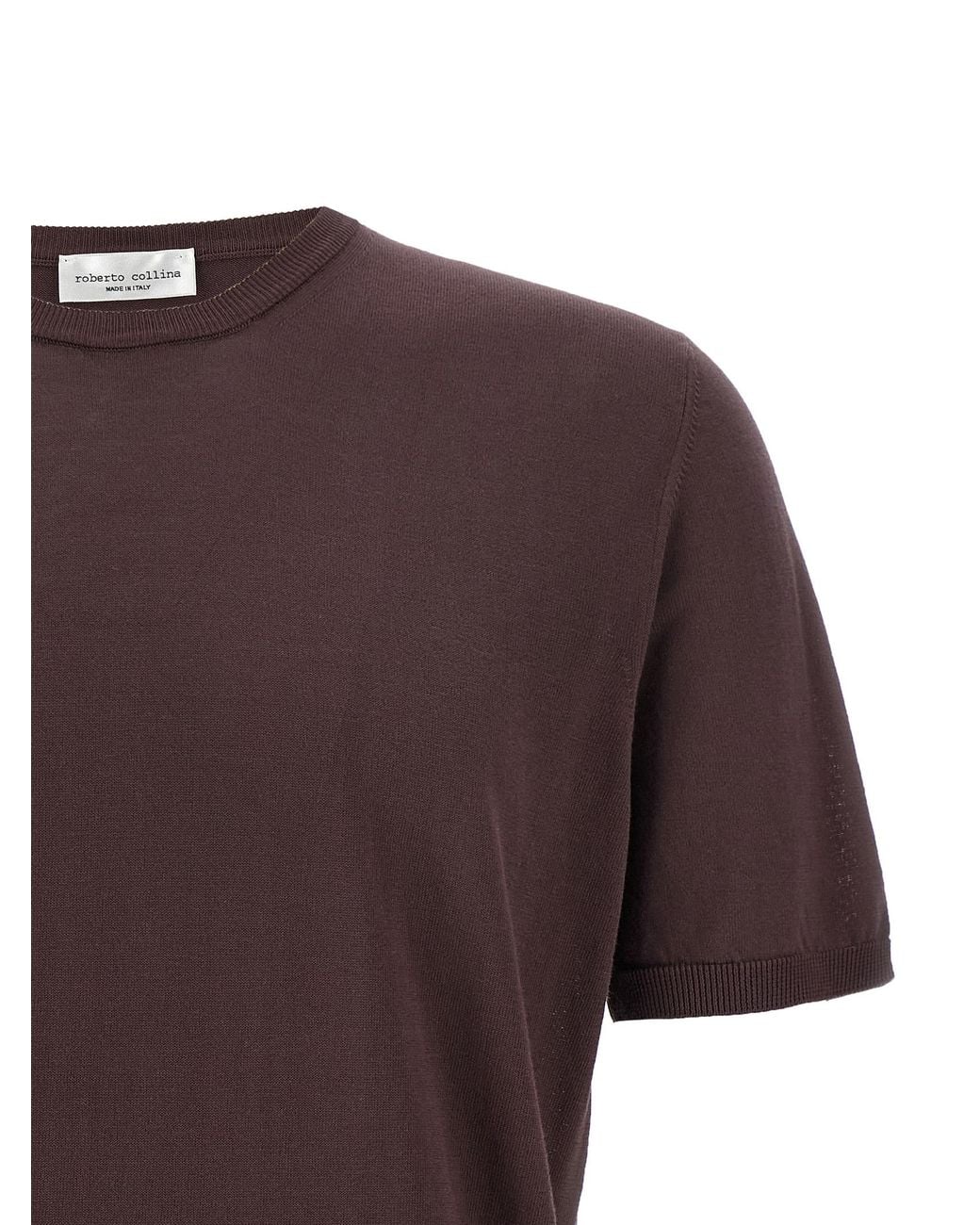 Roberto Collina Brown Cotton Sweater for men
