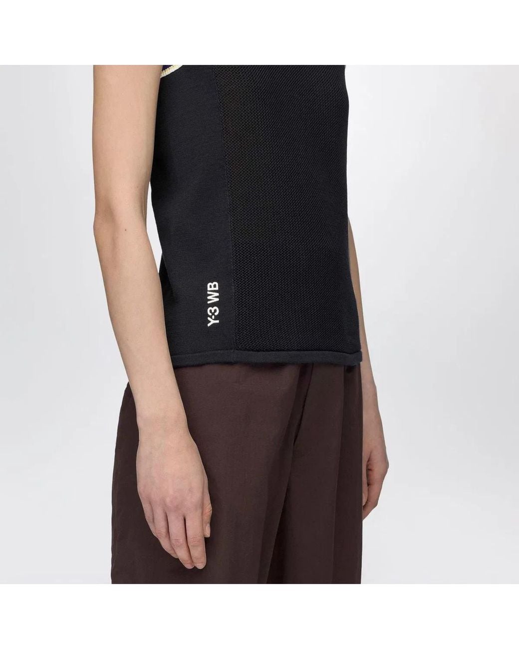Adidas Black Cottonblend Knit Tank Top