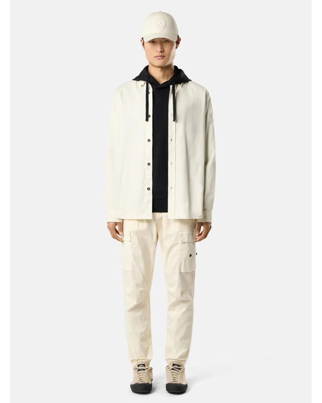 Stone Island Black Regular Fit Sweatshirt With Hood And Kangaroo Pocket for men