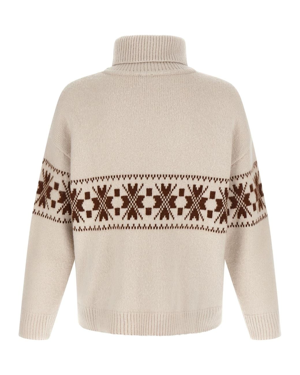 Kiton White High Neck Sweater