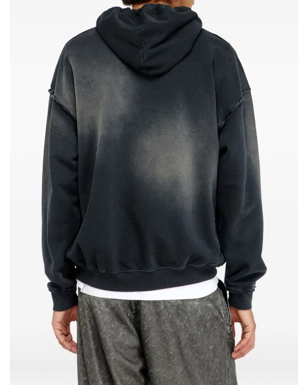 DIESEL Blue Pock Hoodie Washed for men