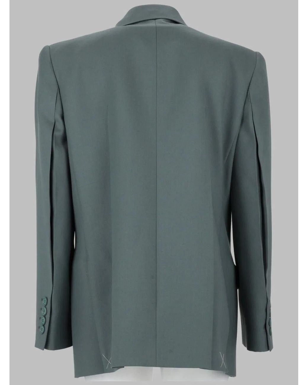 Chloé Green Double-Breasted Wool Blazer