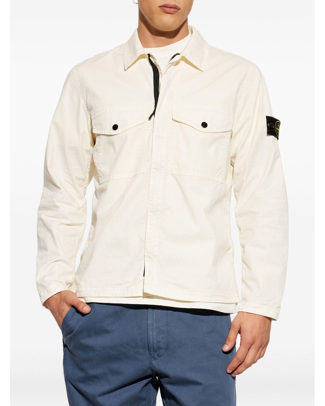 Stone Island White Shirt for men