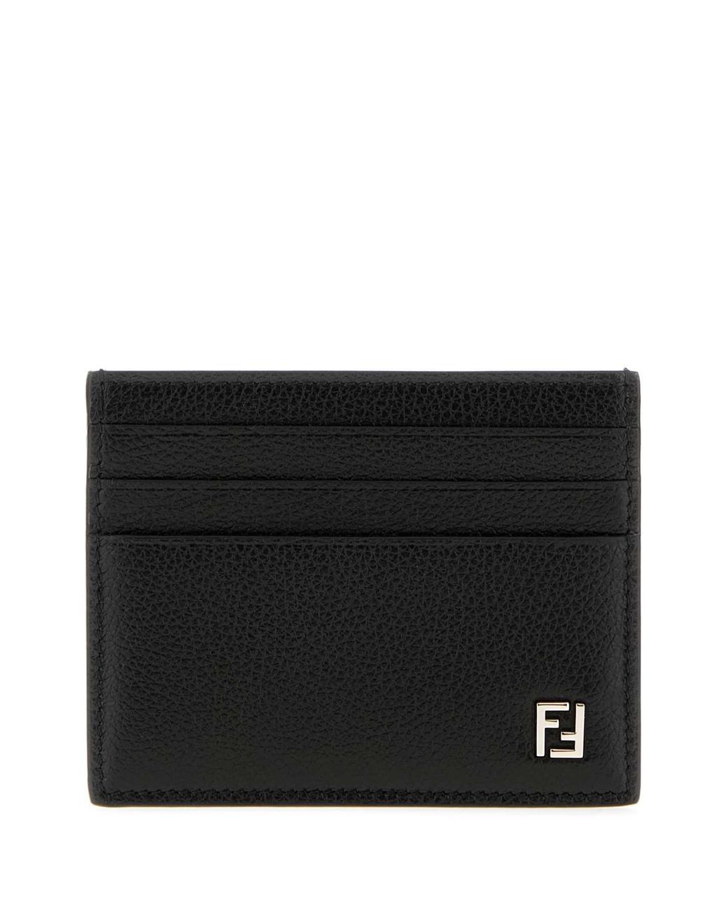 Fendi Black Card Case Vitello Araya for men